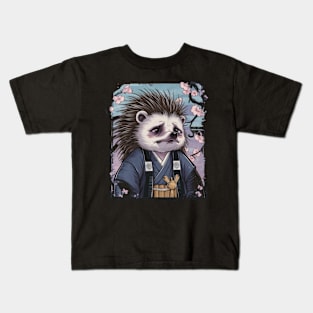 Crestfallen Hedgehog Japanese Art Print Kids T-Shirt